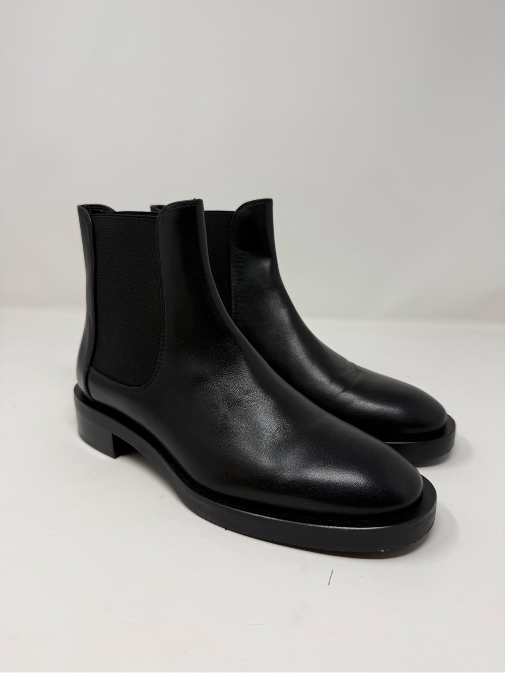 Stuart Weitzman Black Leather Chelsea Booties